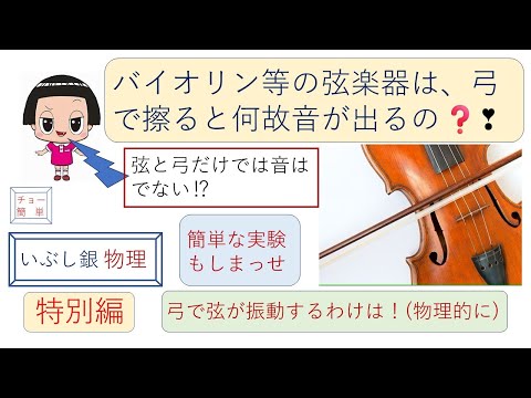 【バイオリンの弦を弓で擦ると音が出るのは❣？】特別編