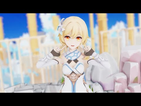 [MMD/Genshin Impact] Lumine - Star Night Snow (feat. Paimon)