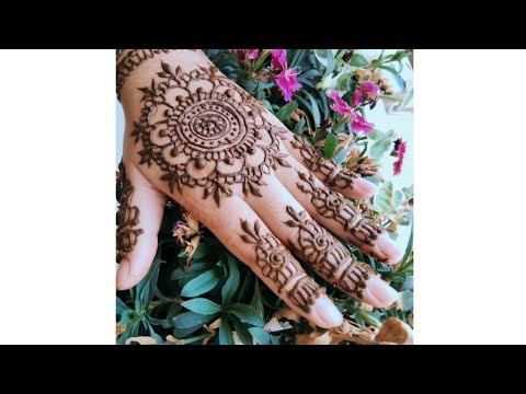 Easy gol Tikka mehndi design for hand || Arabic mehndi design || bridal mehndi design