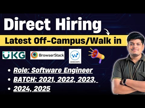 🔥Direct Referral | Test Hiring Announced | Off Campus Drive 2025, 2024, 2023, 2022, 2021 BATCH