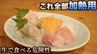 【危険】スーパーの加熱用の魚を刺身で食べるとこうなる