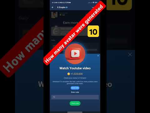 How many avatar were generated X empire code | musk empire video code How many avatar were generated