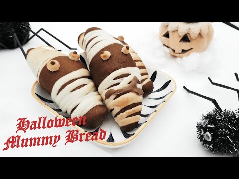 Halloween Mummy Bread with Rich & Creamy Chocolate Filling (Super Soft & Yummy)