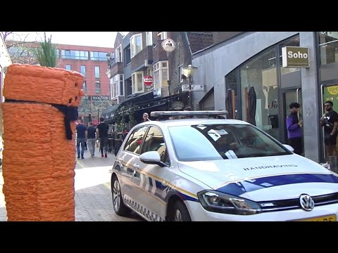 The Carrot isn't Scared of The Police !! Angry Carrot Prank !!