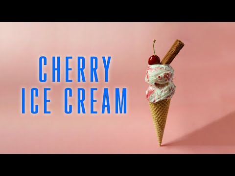 Cherry Ice Cream - How to Make Homemade Cherry Ice Cream Recipe 🥰