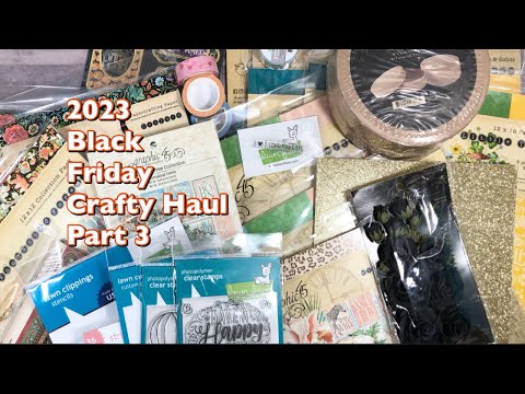 2023 Black Friday Crafty haul Part 3 | Lawn Fawn Grab bag | Graphic 45