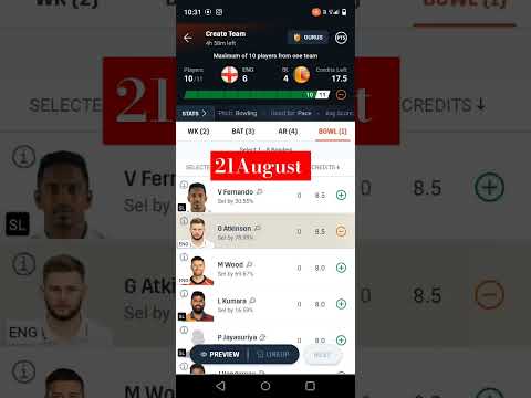 eng vs sl dream11 team kaise banaye || eng vs sl dream11 team kaise banaye || eng vs sl dream11 team