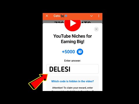 YouTube Niches for Earning Big! Cats Code | Youtube Niches for Earning Big cats video code today