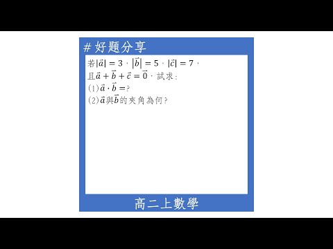 【高二上好題】內積的性質