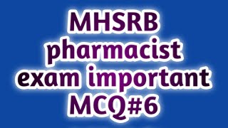 MHSRB pharmacist exam preparation#pharmamcqgovernmentpharmacistexampreparation