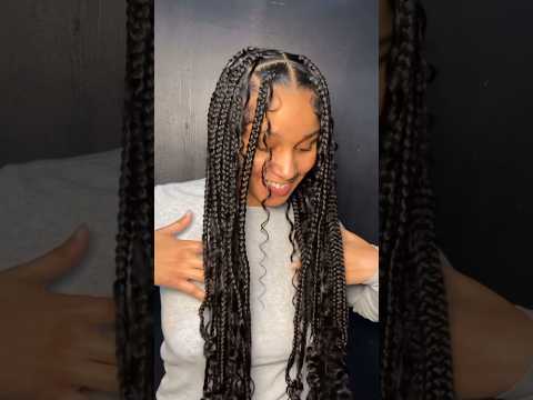 BOHO KNOTLESS SINGLE BRAIDS | STYLED W/ BABY HAIR 😍 #bohobraids #viral #fyp #shorts #beauty #hair