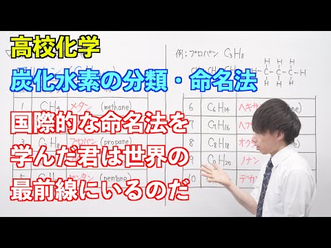 【高校化学】炭化水素①②③ 〜炭化水素の分類・命名法〜