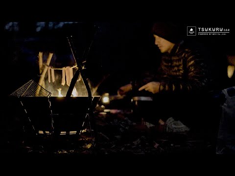 [Winter solo camp] Tarp night without heating equipment (DD tarp) / Bonfire / timelapse / Part 2