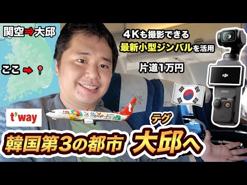 関西空港から韓国・第3の都市・大邱へ！ティーウェイ航空搭乗記【DJI OSMO POCKET 3 】