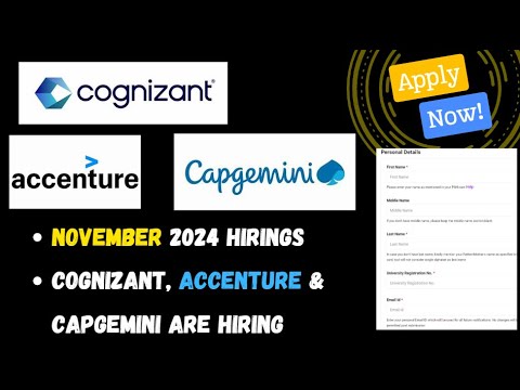 Latest Job Updates: Cognizant, Accenture, and Capgemini Hiring Now!