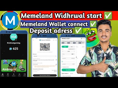 Memeland Widhrwal start || Memeland Trading Start || Memeland Deposit start