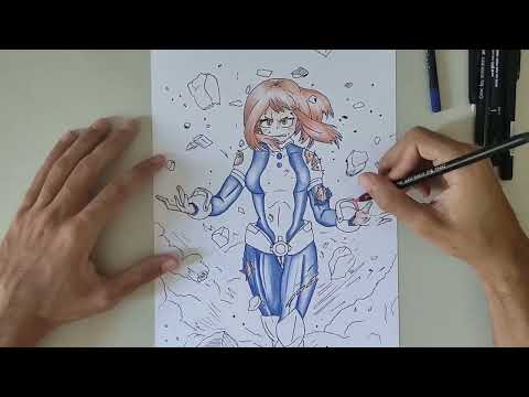 Drawing Uraraka ( uravity) of My hero academia #bokunoheroacademia