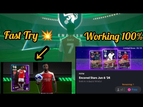 Trick to get 100 rated B.Saka from POTW Encored Stars Pack eFootball | Football Arena |#efootball