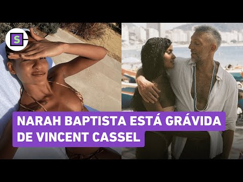 Modelo brasileira Nara Baptista está grávida de ator francês Vincent Cassel