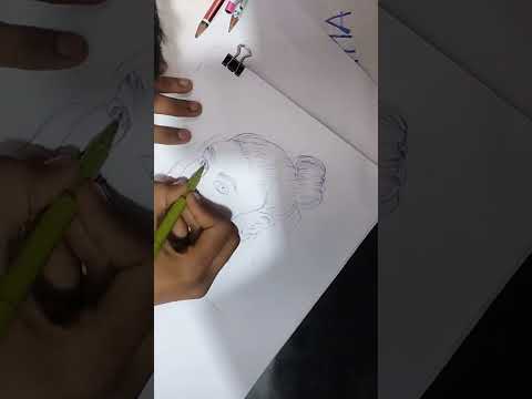 girl sketch #shortvideo #friends #love #youtube #shorts