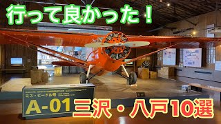 【三沢〜八戸】三沢空港温泉、三沢航空科学館、星野リゾート青森屋、蕪島、八食センター、櫛引八幡宮、種差海岸、八戸駅