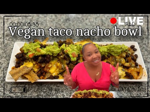 Vegan taco nacho bowl | LIVE COOKING SHOW