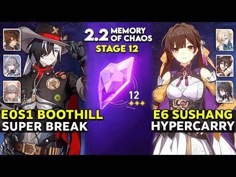 E0S1 Boothill Super Break & E6 Sushang Hypercarry | MOC 12 v2.2 | Honkai Star Rail.