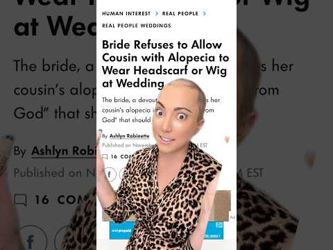 What would you do?!?! 🙈👰🏼👩🏻‍🦲 #alopecia #hairloss #bridezilla #thinhair #wigs #finehair #hair