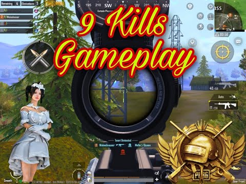 Pubg Mobile 9 Kills Gameplay but Chicken Dinner Missed Out.