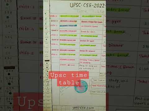 upsc time table #upsc #upscmotivation #upscaspirants #upscexam