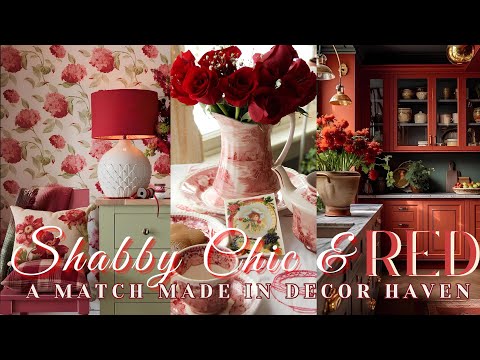 NEW - Shabby Chic & RED: A Match Made in Decor Haven🌹| Adding a Touch of Red Elegance Into Your Home