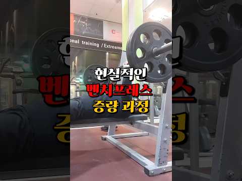 현실적인 벤치프레스 증량 과정