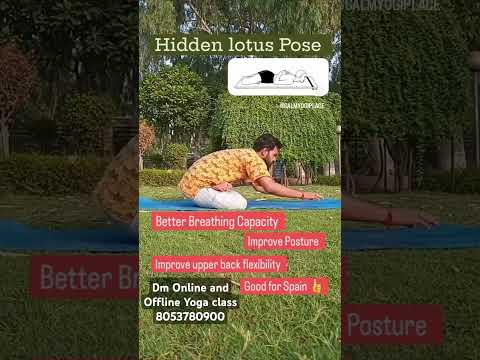 Hidden lotus pose #yoga #yogaforbeginners #yogaanytime #motivation #yogapractice #yogalife