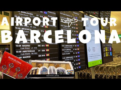 Barcelona El Prat Airport Walking Tour🇪🇸Solo travel Vlog🇪🇸airport lounge,shopping,gift,guide🇪🇸 4K