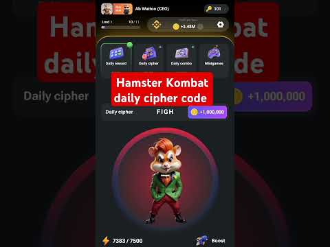 Hamster Kombat daily cipher code | Hamster Kombat new update #hamsterkombat #hamsterlisting