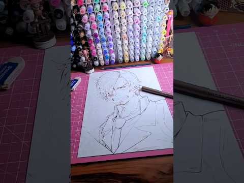 ✏️ Sanji fan art drawing process | One Piece | #art #shorts #onepiece #animeart #sanji