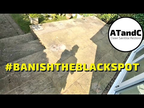 Bank Holiday Patio cleaning and black spot treatment #atandc #banishtheblackspot #steamcleaning