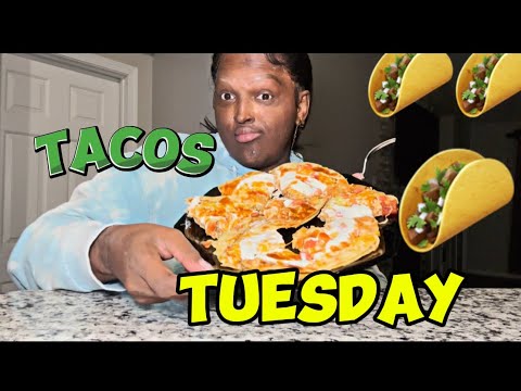 Taco Tuesday with a Mexican pizza beans