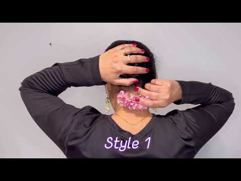 Make a quick hairstyle for weddings & parties | Quick saree hairstyle #hair #hairstyle #hairstyles