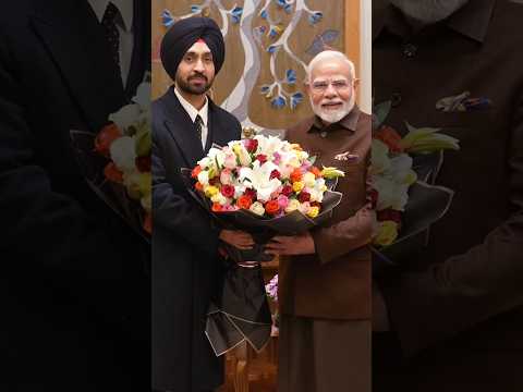 Singer Diljit Dosanjh meets PM Modi #pmmodi #diljitdosanjh