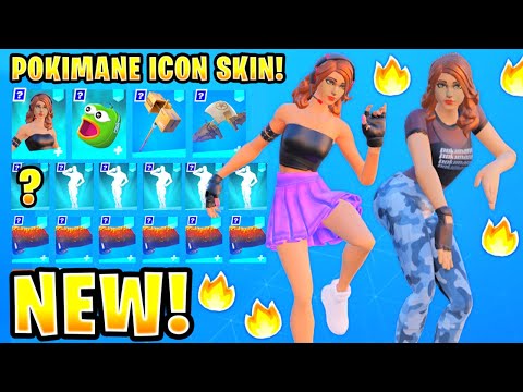 *NEW* "POKIMANE" Skin CONCEPT Showcase With Leaked & Best Fortnite Emotes! (Streamer & Casual Style)