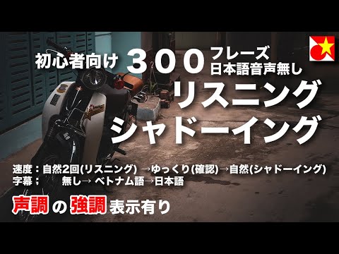 【すぐに使える】最初に覚えたいベトナム語300フレーズ。リスニング･シャドーイング用、日本語無しバージョン【自然な速度x2→ゆっくりx1→自然な速度x1】