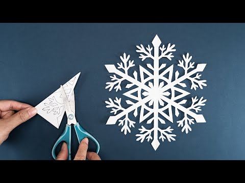 How to make Snowflakes out of paper | Home Decor | Paper Snowflakes #84