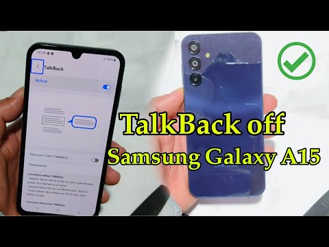 How To Talkback Samsung Galaxy A15 Talkback طريقة الغاء وضع المكفوفين