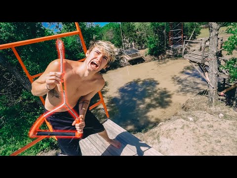 HUGE ROPE SWING GONE WRONG... *CLOSE CALL*