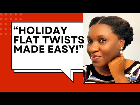 How to Create 2 Big Flat Twists on Blowout Hair | Perfect Holiday Hairstyle Tutorial