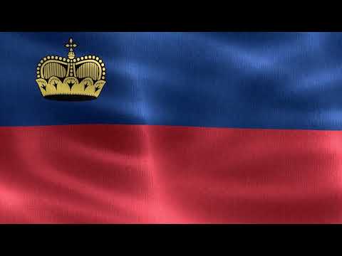 [10 Hours] Liechtenstein Flag Waving - Video & Audio - Waving Flags