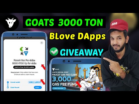 Goats 3000 Ton Giveaway| Blove dapps Airdrops| Seed NFT New updates|Goats Withdrawal & Stake Airdrop