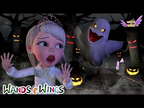 Wheels on the Halloween Train 👻| Princess Ghost Train Rhymes | Wands & Wings