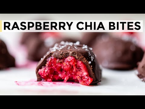 CHOCOLATE COVERED RASPBERRY CHIA DROPS | just 5-ingredients!